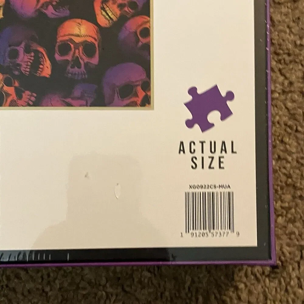 Skull Party Jigsaw Puzzle 500-Pieces Pink Sky New In Box Sealed Halloween Fun